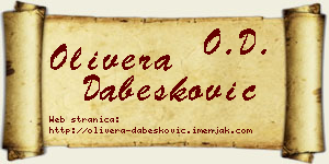 Olivera Dabesković vizit kartica
